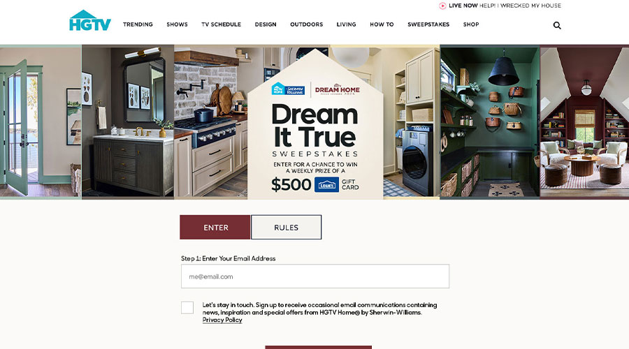Sweepstakes: HGTV Home by Sherwin-Williams